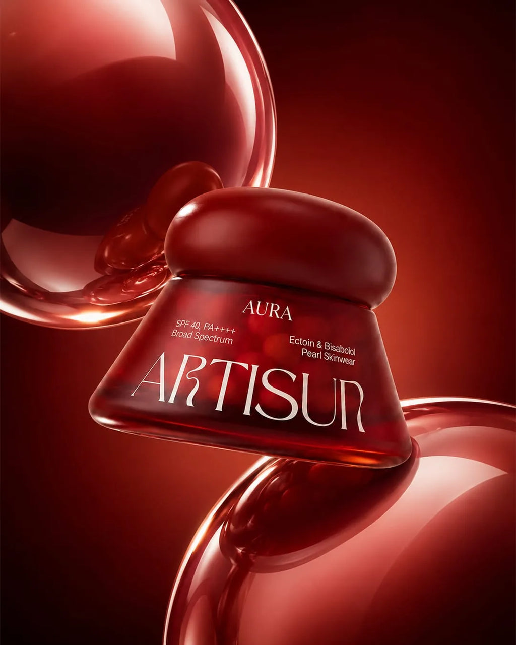 Aura pearl sunscreen with spatula
